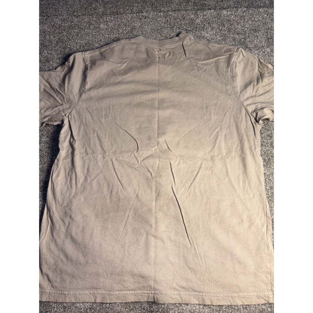 Sean John Tee Shirt Men XL Brown 100% Cotton Orignal Fit Short Sleeve Rib V Neck - Picture 2 of 7